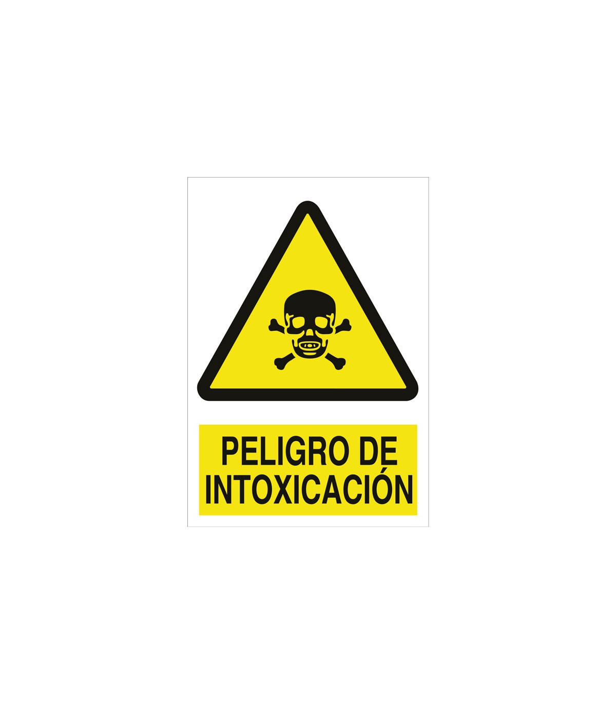 Señal advertencia pictorama y texto Peligro de intoxicación skrc