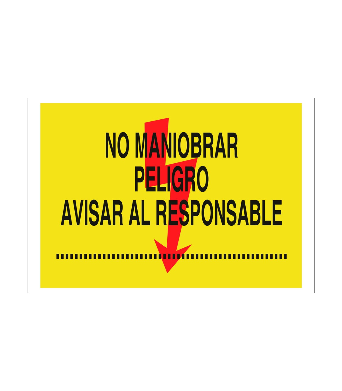 Se Al Advertencia Pictorama Y Texto No Maniobrar Avisar Al Espons