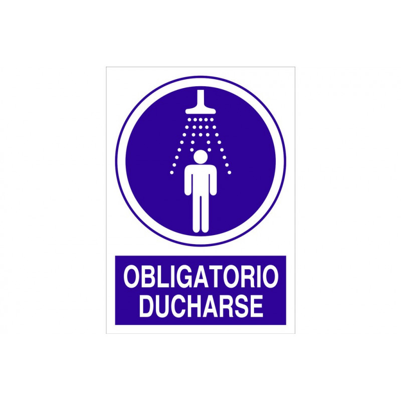 Se Al Obligaci N Pictograma Y Texto Obligatorio Ducharse Cofan Skrc