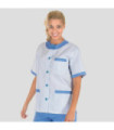 Blusa Sanitario Unisex Abotonada Vichy Combinada UNIFORMES GARY'S 648000