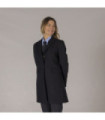 Cappotto da donna con 3 bottoni frontali marrone, in tessuto MOUFLON UNIFORMES GARY'S 800033