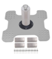 Montante terminale con sistema di assorbimento di energia per copertura in lamiera d'acciaio resistenza 20 kN KRATOS SAFETY