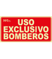 Señal de seguridad Uso Exclusivo Bomberos con capa luminiscente 200 x 250 mm SEKURECO