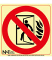 Sign "No use in case of emergency - No Departure" high-light pictogram