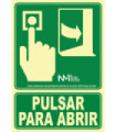 Sinal "Pulsar para abrir"