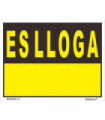 Signal "It's Lloga" yellow in Catalan