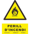 Signer avec encres UV en catalan "PERILL D' INCENDI" SEKURECO