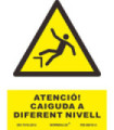 Signal in Catalan of "ATENCIÓ! A DIFERENT NIVELL" with UV inks SEKURECO