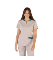 Camicia da donna con cesto anteriore e tasche patch, in elastico e morbido X. LINEN MIRTA UNIFORMS GARY'S 662300