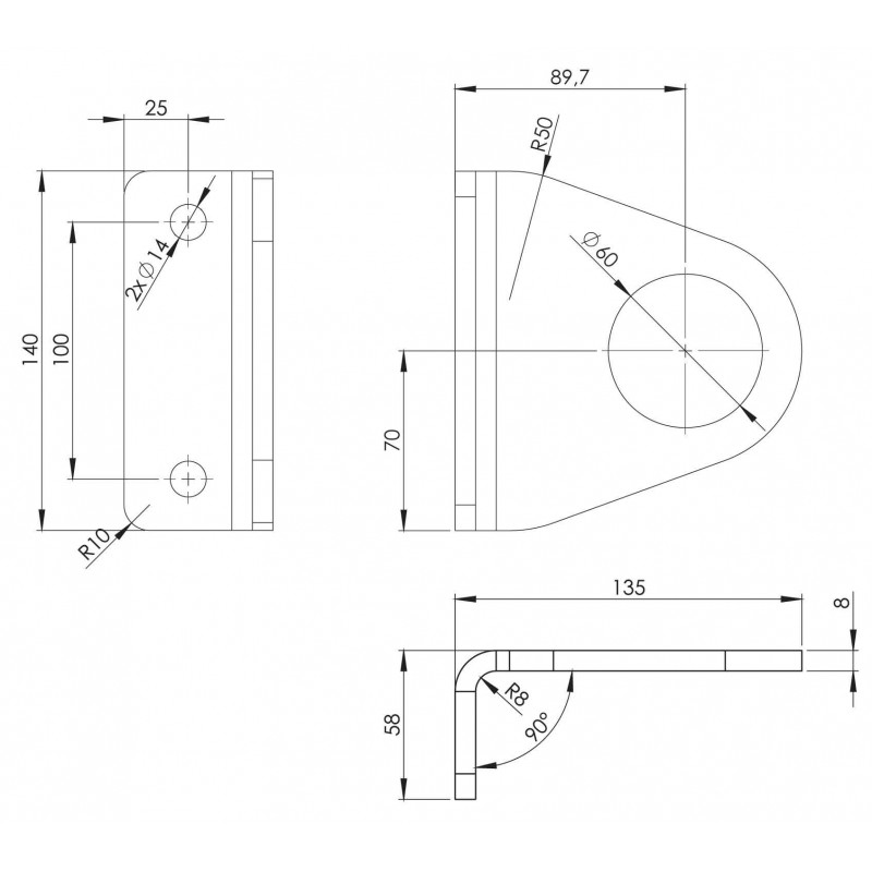 Punto de anclaje 1 usuario con tornillería para estructuras de acero - EN 795 (ref. AT153)