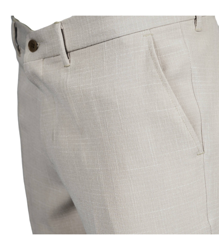 Pantalón de hombre sin pinzas con trabillas para cinturón, tejido X. LINEN UNIFORMES GARY'S 700009