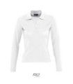 Camisa polo feminina de manga comprida SOL'S PODIUM