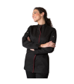 Veste de cuisine femme manches longues roulez et cou de tige MEDINA UNIFORMES GARY'S 948700