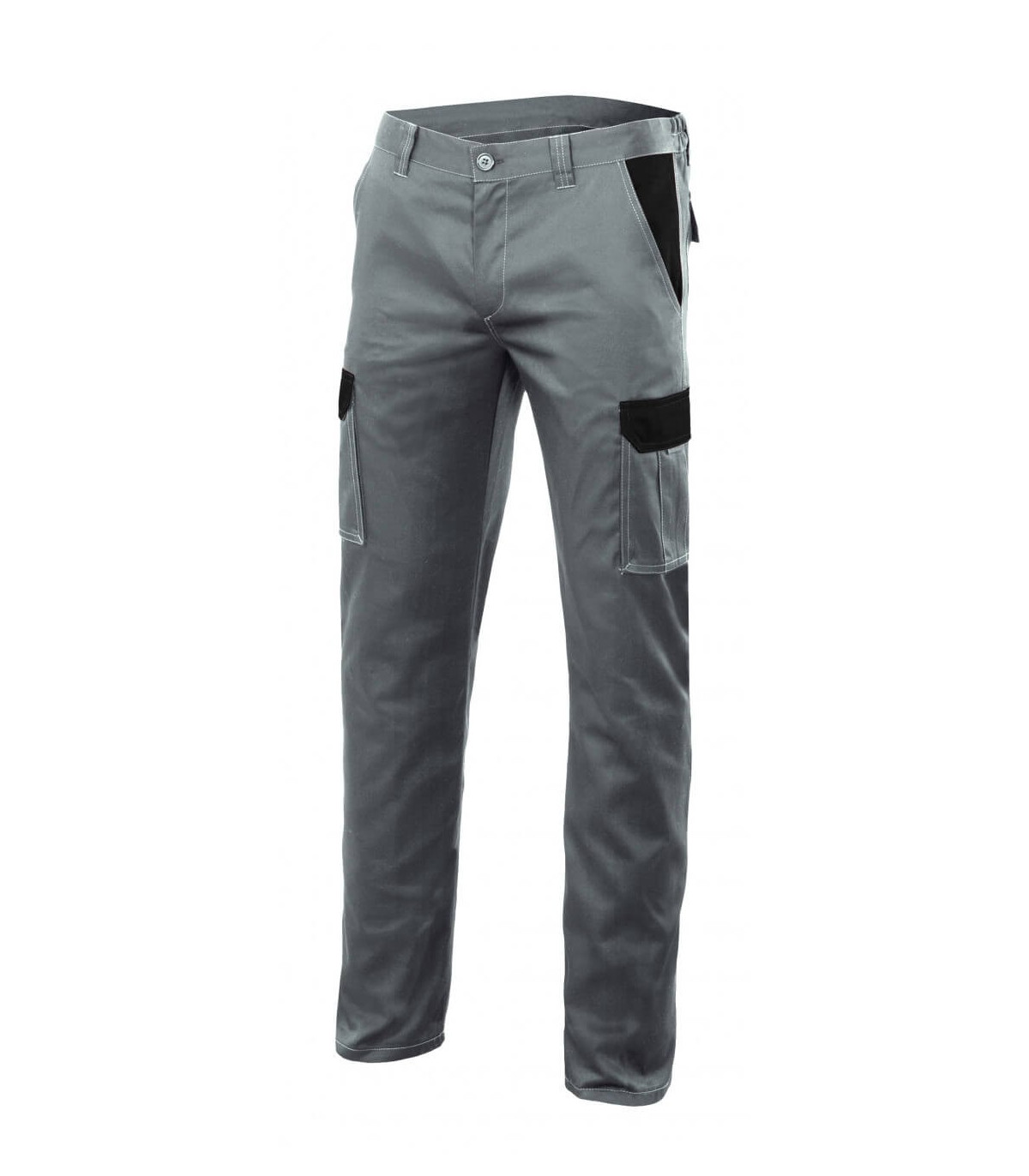 Pantalon industrial gris stretch multibolsillos combinado VELILLA Serie  PT103002S, comprar online