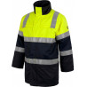 Parka ignifuge, antistatique avec protection pour soudage et arc électrique, haute visibilité WORKTEAM B3791