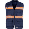 Fluor-Arbeitsweste mit Rückentasche WORKTEAM Combi S3136