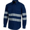 Camicia a maniche lunghe con nastri riflettenti WORKTEAM Combi B8007