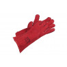 Guante de soldador con fibras largas interior forrado y exterior color rojo en Pack de 12 pares COFAN