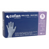 Dispensing box of 100 gloves in Vinilo Azul No Polvillo Ambidiestros in Various Measures - COFAN