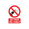 Ban sign No Pulling cable (testo e pittogramma) COFAN