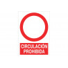 Prohibited traffic sign with COFAN pictogram and text