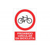 Signe d'interdiction de circuler à vélo COFAN