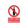 Señal de prohibido consumir bebidas alcohólicas COFAN