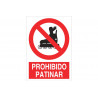 No skating sign (text and pictogram) COFAN