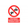Sign prohibiting taking photos or recording videos COFAN