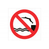 Não é permitido mergulhar de cabeça no signo de água (apenas pictograma) COFAN