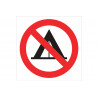 Sinal de apenas um pictograma Proibido acampar COFAN