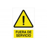 Pictogram Warning Sign and Text Out of Service COFAN