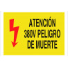 Signal d'avertissement Attention 380V danger de mort COFAN