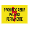 Panneau d'avertissement Ouverture interdite danger permanent (texte et pictogramme) COFAN