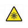Industrial warning signage Danger of cold (pictogram only)