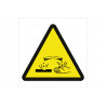 Signo de aviso Perigo de produtos corrosivos COFAN