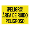 Warning sign Danger! dangerous noise area COFAN