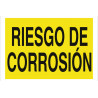 Panneau d'avertissement Risque de corrosion (texte uniquement) COFAN