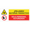 Poster combinato Pericolo materiale radioattivo, solo personale autorizzato COFAN