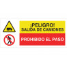 Signal combiné Danger Out of Trucks, Stop Pass COFAN