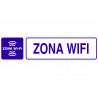 Informationsschild Wifi Zone mit Piktogramm und Text COFANs krc