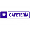 Segno informativo di pittogramma e testo Cafetería COFAN