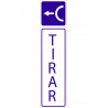 Placa de informação vertical Pull (texto e pictograma) COFAN