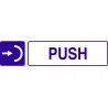 Info in inglese Push text and pictogram COFAN