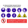 Cartel en verre 0,7 mm (pictogrammes) COFAN