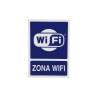 Panneau d'information Zone Wifi (A4) avec texte et pictogramme COFAN