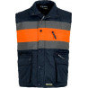 Gilet imbottito in tessuto con nastri riflettenti WORKTEAM Oxford S4032