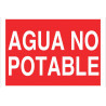 Prohibition sign Non-potable water (text only) COFAN