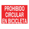 Bicycle circulaire interdit signe (texte seulement) COFAN