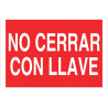 Prohibition sign: Do not lock (text only) COFAN